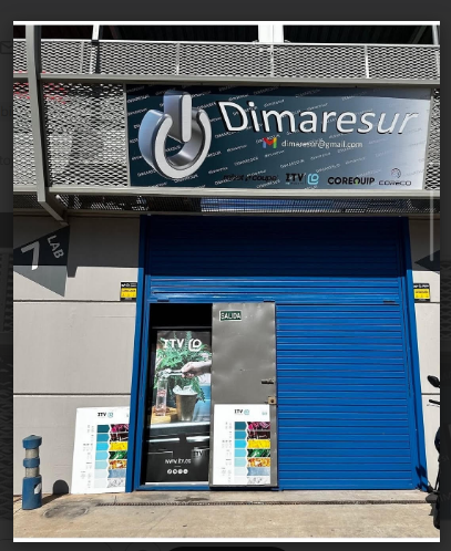 Fachada de la tienda Dimaresur en C. Nazarín 6, Churriana, Málaga